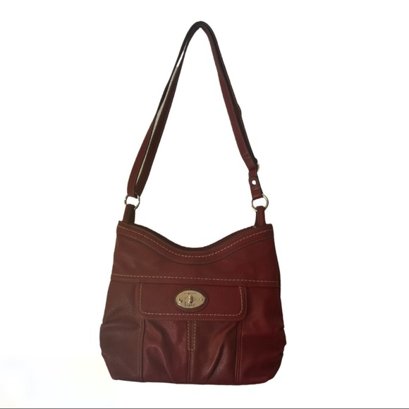 BOC BORN CONCEPT BURGUNDY VINYL PURSE - Picture 3 of 15